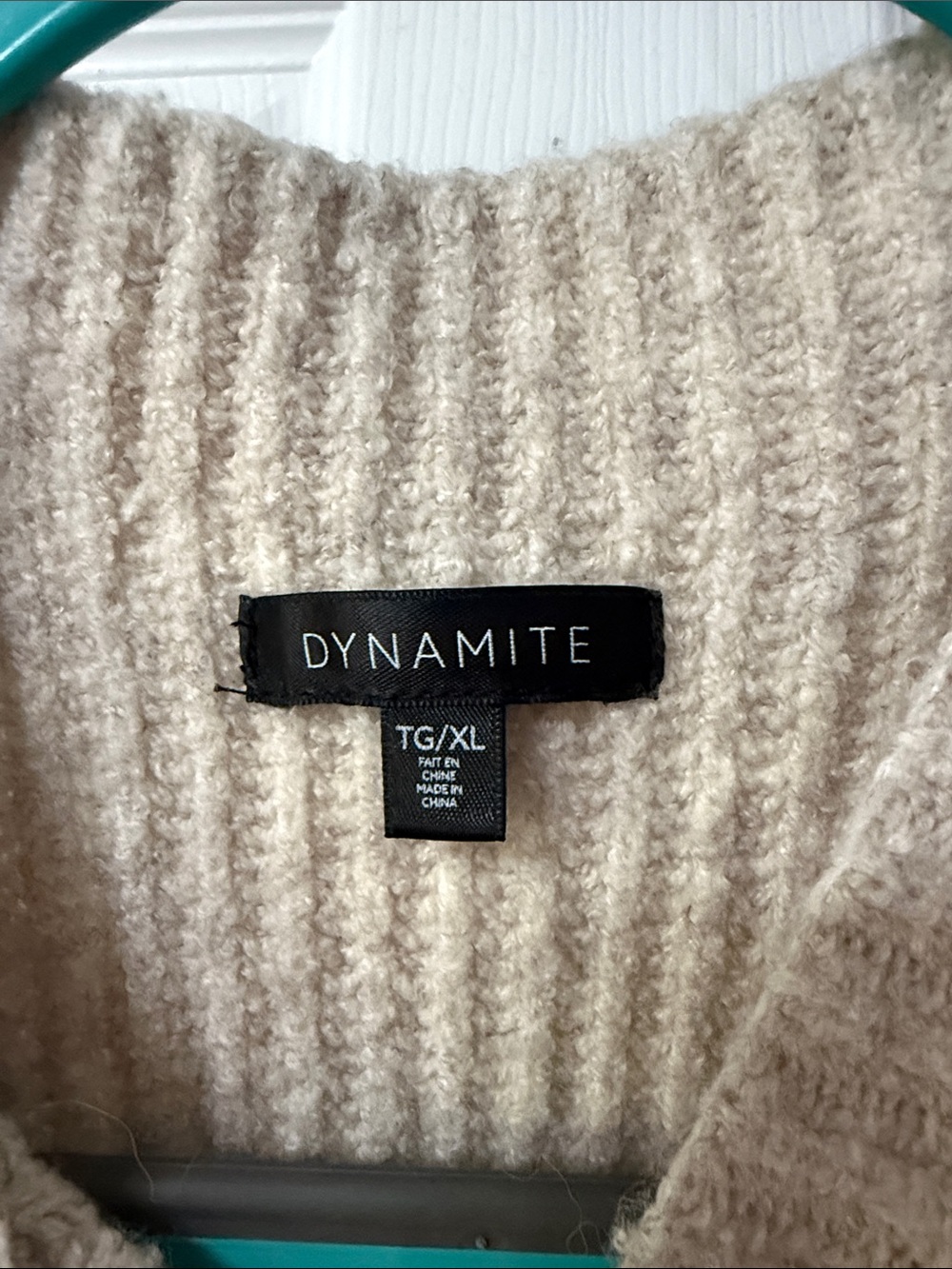 Dynamite Ribbed Mock Neck Tank - Beige - Picture 2 of 4
